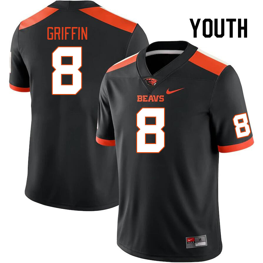 Youth #8 Jam Griffin Oregon State Beavers College Football Jerseys Stitched Sale-Black